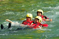 The white water activities for holiday centers