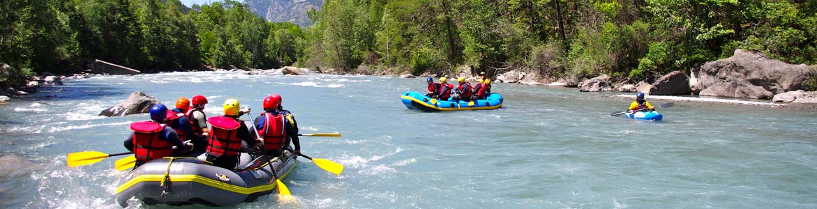 Très belle descente en rafting sur l'Ubaye et paysages magnifiques