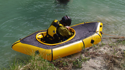 Gros plans sur un Pack Raft
