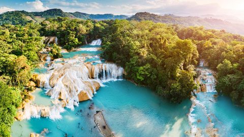 Rio Agua Azul — Région du Chiapas — Mexique